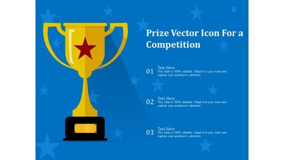 Prize Vector Icon For A Competition Ppt PowerPoint Presentation File Infographics PDF