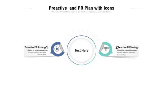 Proactive And PR Plan With Icons Ppt PowerPoint Presentation Slides Deck