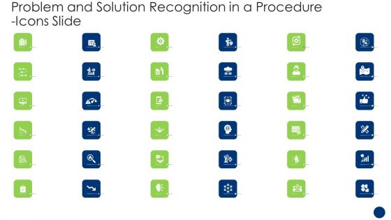 Problem And Solution Recognition In A Procedure Icons Slide Structure PDF