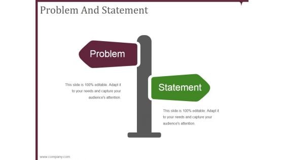 Problem And Statement Ppt PowerPoint Presentation Slide Download