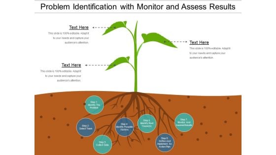 Problem Identification With Monitor And Assess Results Ppt PowerPoint Presentation File Professional PDF