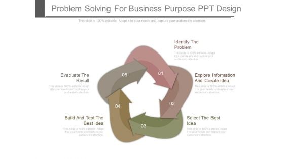 Problem Solving For Business Purpose Ppt Design