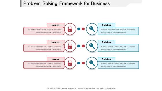 Problem Solving Framework For Business Ppt PowerPoint Presentation Infographics Graphics Design PDF