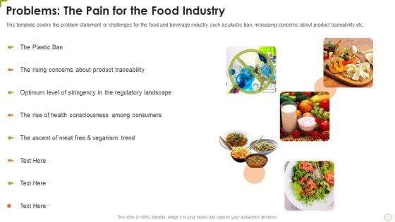 Problems The Pain For The Food Industry Background PDF