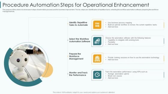 Procedure Automation Steps For Operational Enhancement Mockup PDF