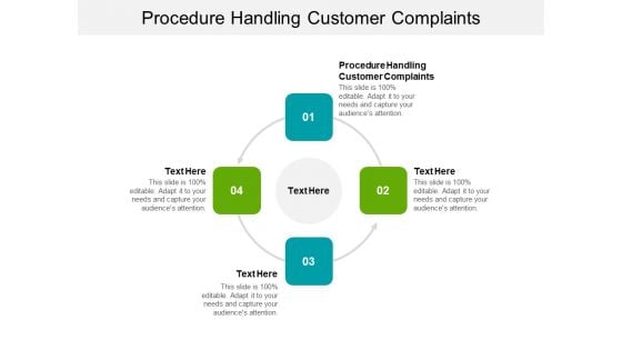 Procedure Handling Customer Complaints Ppt PowerPoint Presentation Gallery Cpb