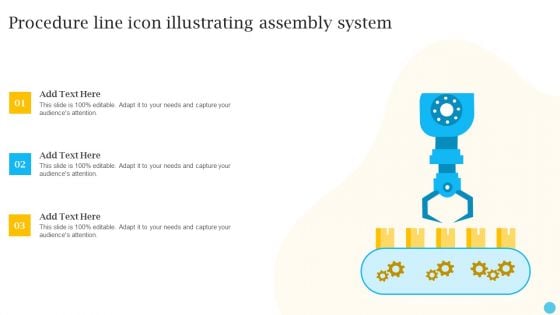 Procedure Line Icon Illustrating Assembly System Template PDF