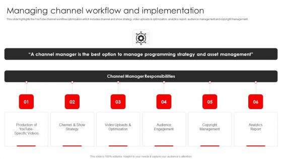 Procedure To Build Youtube Channel And Online Awareness Managing Channel Workflow And Implementation Download PDF Procedure To Build Youtube Channel And Online Awareness Managing Channel Workflow And Implementation Download PDF