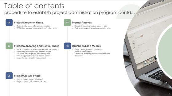 Procedure To Establish Project Administration Program Ppt PowerPoint Presentation Complete Deck With Slides Slide04