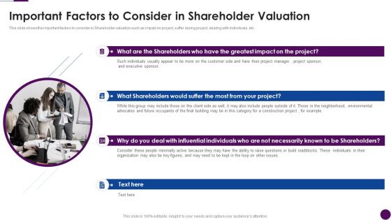 Procedure To Identify The Shareholder Value Important Factors To Consider In Shareholder Valuation Brochure PDF Procedure To Identify The Shareholder Value Important Factors To Consider In Shareholder Valuation Brochure PDF