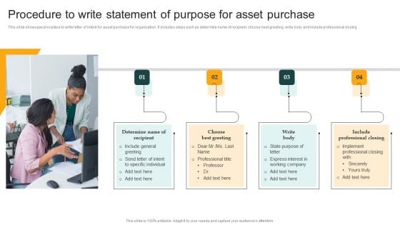 Procedure To Write Statement Of Purpose For Asset Purchase Designs PDF Procedure To Write Statement Of Purpose For Asset Purchase Designs PDF