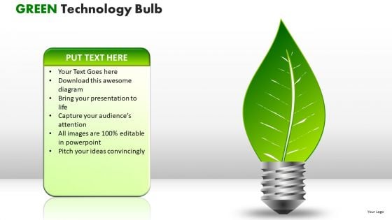 Process And Flows Green Technology Bulb PowerPoint Slides And Ppt Diagram Templates