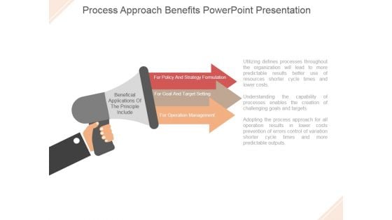 Process Approach Benefits Ppt PowerPoint Presentation Portfolio