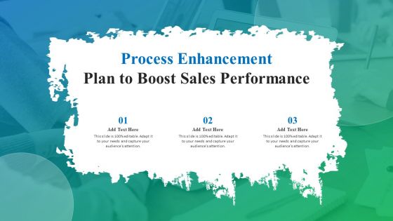 Process Enhancement Plan To Boost Sales Performance Portrait PDF