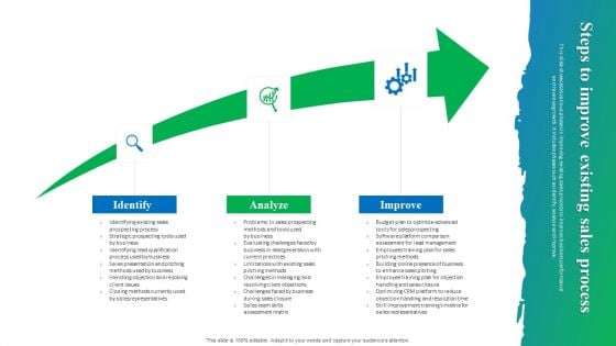 Process Enhancement Plan To Boost Sales Performance Steps To Improve Existing Sales Process Pictures PDF