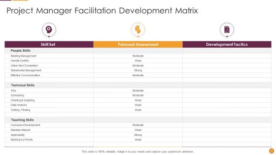 Process Enhancement Program Success Project Manager Facilitation Development Matrix Download PDF