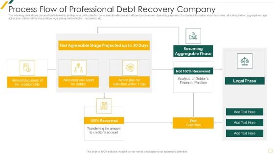 Process Flow Of Professional Debt Recovery Company Rules PDF