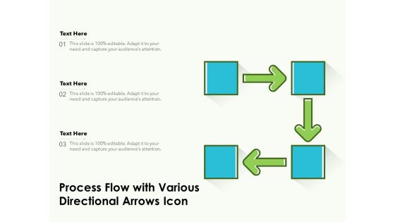 Process Flow With Various Directional Arrows Icon Ppt PowerPoint Presentation Infographics Picture PDF