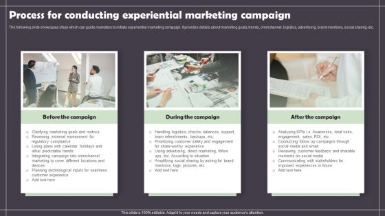 Process For Conducting Experiential Marketing Campaign Brochure PDF