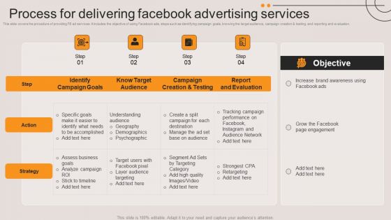 Process For Delivering Facebook Advertising Services Sample PDF