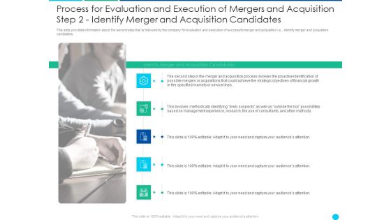 Process For Evaluation And Execution Of Mergers And Acquisition Step 2 Identify Merger And Acquisition Candidates Structure PDF
