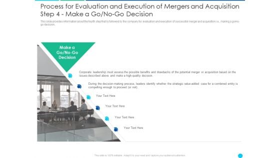 Process For Evaluation And Execution Of Mergers And Acquisition Step 4 Make A Go No Go Decision Download PDF