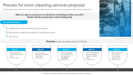 Process For Snow Cleaning Services Proposal Ppt File Example PDF