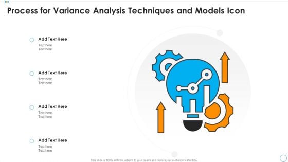 Process For Variance Analysis Techniques And Models Icon Portrait PDF