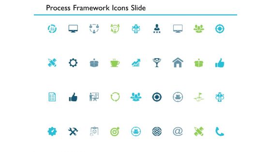 Process Framework Icons Slide Ppt PowerPoint Presentation File Vector