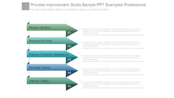 Process Improvement Goals Sample Ppt Examples Professional