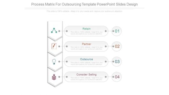 Process Matrix For Outsourcing Template Powerpoint Slides Design