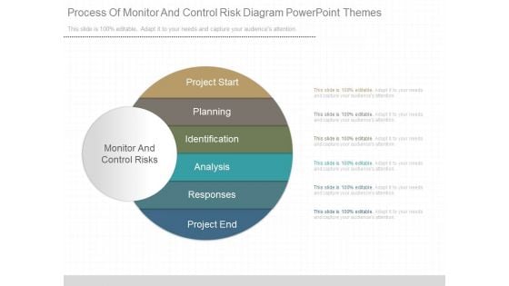 Process Of Monitor And Control Risk Diagram Powerpoint Themes