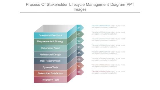 Process Of Stakeholder Lifecycle Management Diagram Ppt Images