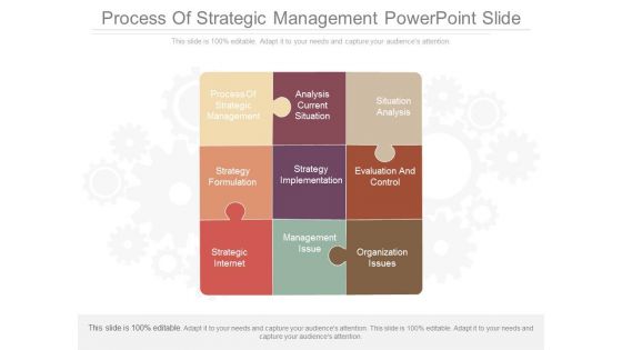 Process Of Strategic Management Powerpoint Slide