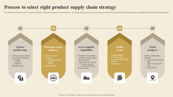 Process To Select Right Product Supply Chain Strategy Topics PDF