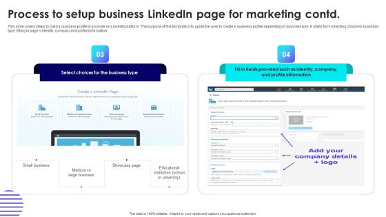 Process To Setup Business Linkedin Page For Marketing Infographics PDF Slide02