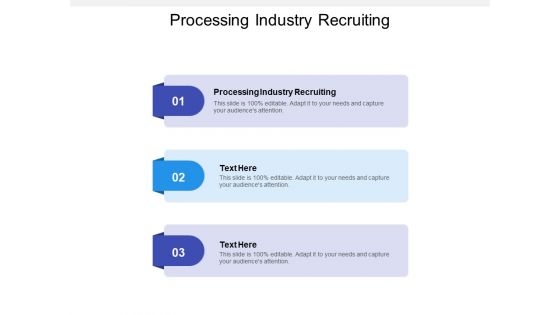 Processing Industry Recruiting Ppt PowerPoint Presentation Slides Portfolio Cpb Pdf