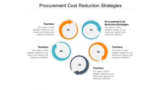 Procurement Cost Reduction Strategies Ppt PowerPoint Presentation Layouts Templates Cpb Pdf