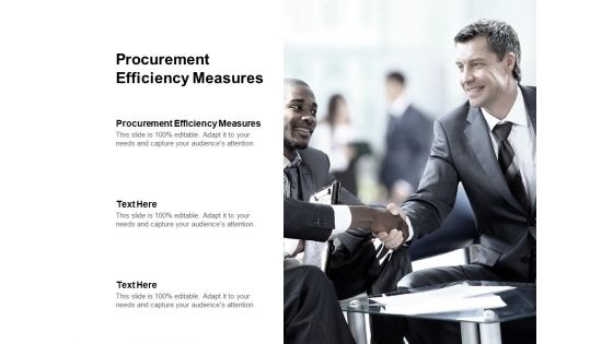 Procurement Efficiency Measures Ppt PowerPoint Presentation Layouts Outfit Cpb Pdf