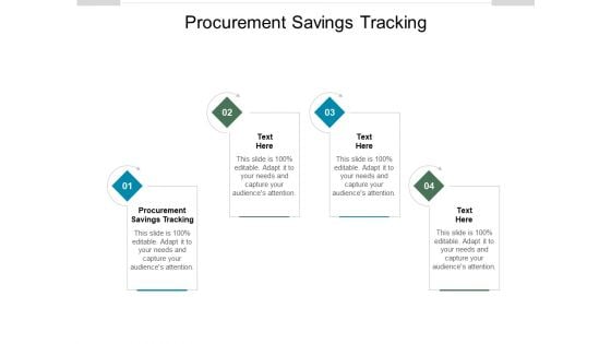 Procurement Savings Tracking Ppt PowerPoint Presentation Professional Slide Download Cpb Pdf