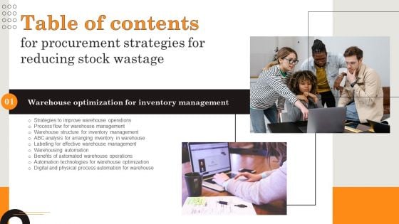 Procurement Strategies For Reducing Stock Wastage Table Of Contents Diagrams PDF Procurement Strategies For Reducing Stock Wastage Table Of Contents Diagrams PDF
