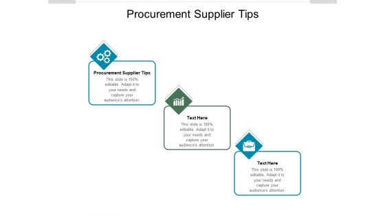 Procurement Supplier Tips Ppt PowerPoint Presentation Layouts Layout Ideas Cpb Pdf