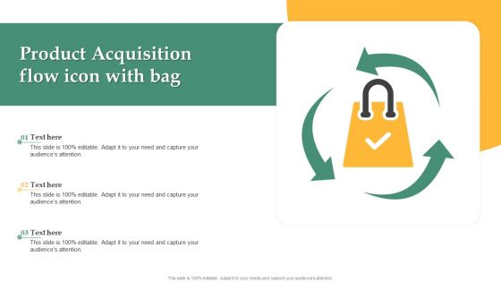 Product Acquisition Flow Icon With Bag Structure PDF