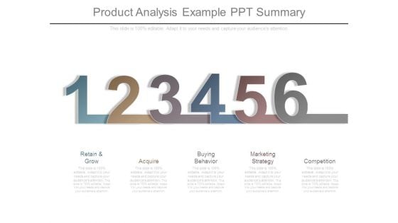 Product Analysis Example Ppt Summary