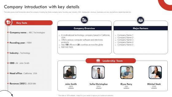 Product And Services Promotion Company Introduction With Key Details Summary PDF Product And Services Promotion Company Introduction With Key Details Summary PDF