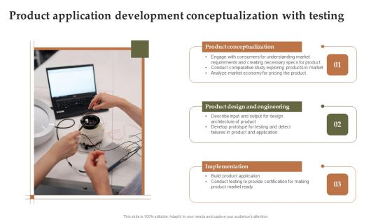 Product Application Development Conceptualization With Testing Infographics PDF Product Application Development Conceptualization With Testing Infographics PDF