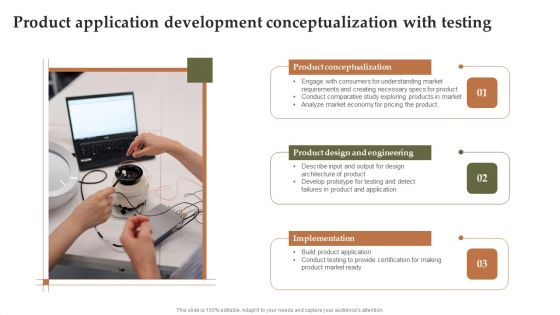 Product Application Development Conceptualization With Testing Infographics PDF