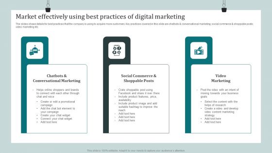Product Awareness Strategies To Raise Demand Market Effectively Using Best Practices Of Digital Marketing Topics PDF