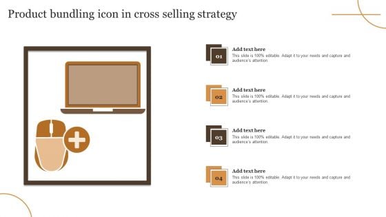 Product Bundling Icon In Cross Selling Strategy Mockup PDF