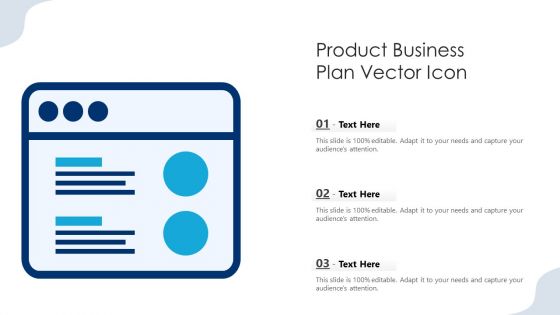 Product Business Plan Vector Icon Ppt Gallery Example PDF